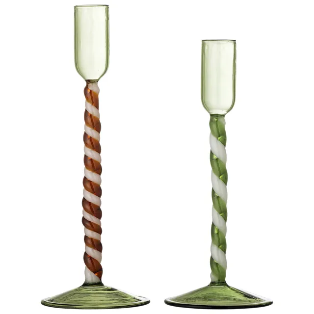 Bloomingville kandelaar Swirlie groen