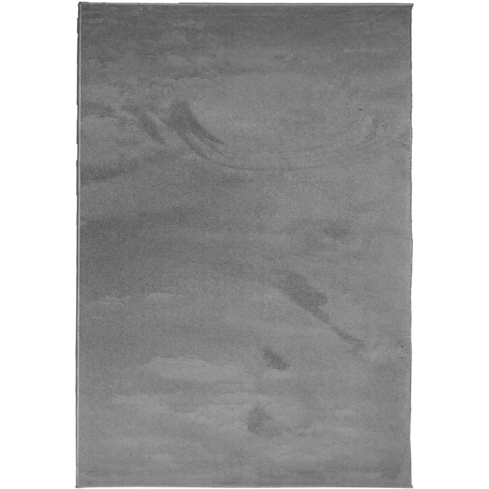 vidaXL Vloerkleed OVIEDO laagpolig 160x230 cm antracietkleurig, foto 3