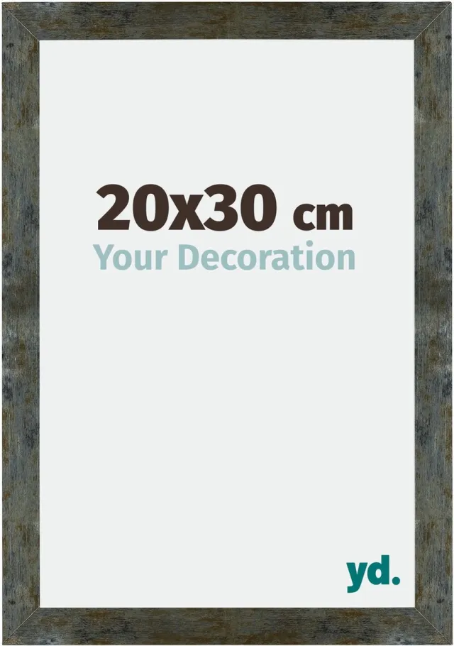 yd. Your Decoration - Fotolijst 20x30 cm - MDF - Blauw Goud Gemeleerd - Mura