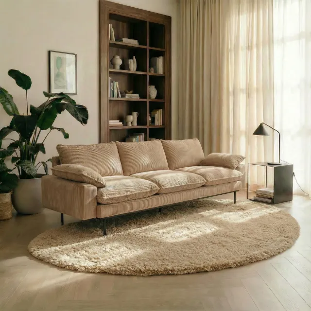 MrCarpet Organisch Hoogpolig vloerkleed 200x290cm Bruin/taupe Nesto Mrcarpet