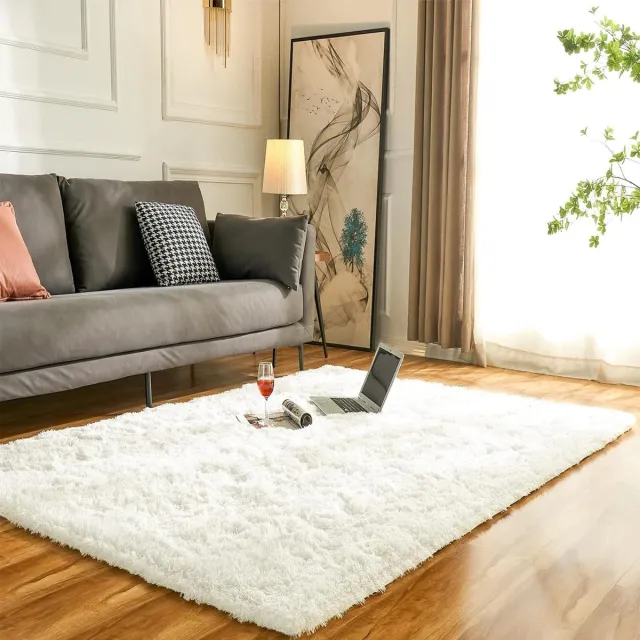 Unyqoos Ultra Zacht Antislip Tapijt Voor Slaapkamer En Woonkamer In Diverse Maten En Kleuren crème