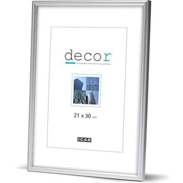 Icar Kunststof Fotolijst Decor CSM Zilver 21x30 cm