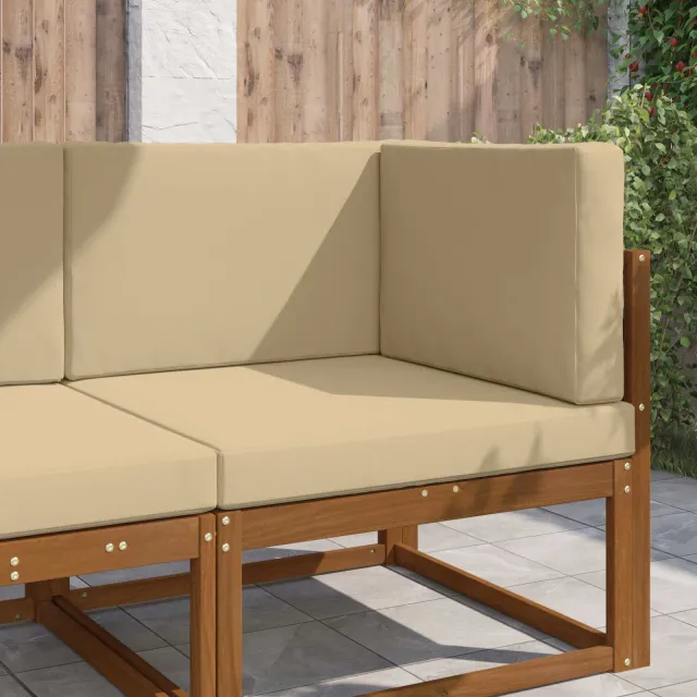 vidaXL Buiten bankkussen Stof Beige 80 x 80 cm