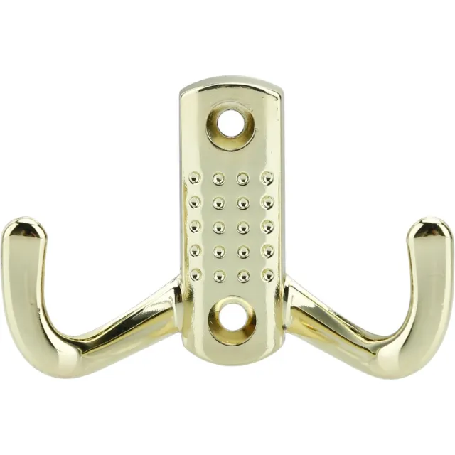 Intirilife dubbele jashaken in goud - design korte jashaken metalen wandhaken muurbevestiging voor kleding jassen vintage