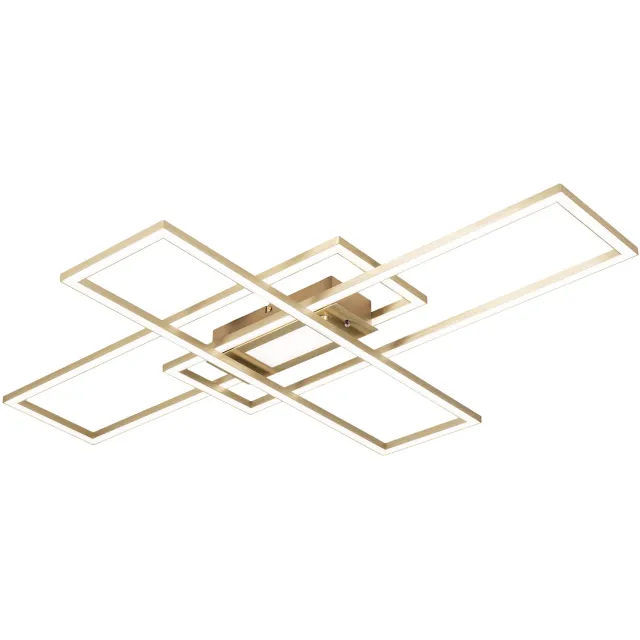 Lumidora Plafondlamp 75026 - Plafonniere - CUZCO - 3 Lichts - Ingebouwd LED - 45.0 Watt - 5500 Lumen - 6500 Kelvin - Goud - Messing (kleur) - Metaal - Met dimmer