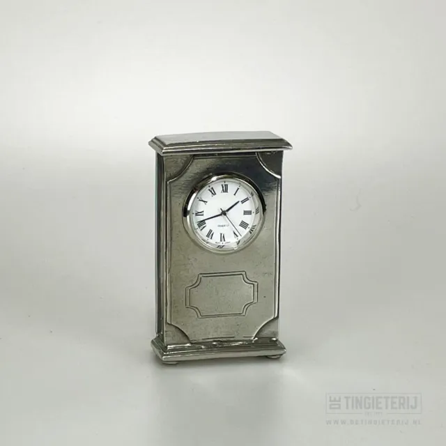 De tingieterij Penduleklokje Rechthoek - Exclusief uurwerk - Luxe woninginrichting - Pendule - Handgemaakt Zilver