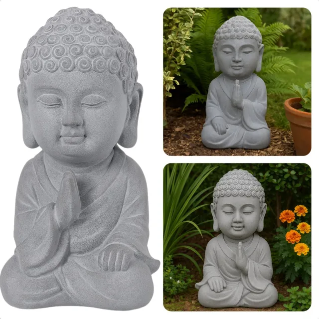 Cheqo Boeddha Beeld - Buddha Tuinbeeld - Zittend Tuinbeeld - Ornament - Boeddha Hoofd NTB