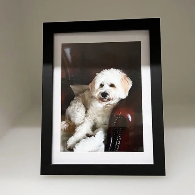 Zep Houten Fotolijst Malmo Zwart met Passepartout voor foto formaat 30x40 / 40x50 - V4534B