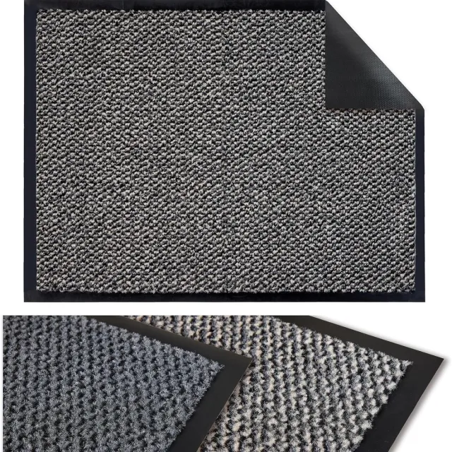 Famanu Antislip deurmat 40 x 60 cm, voor binnen en buiten gebruik, antraciet
