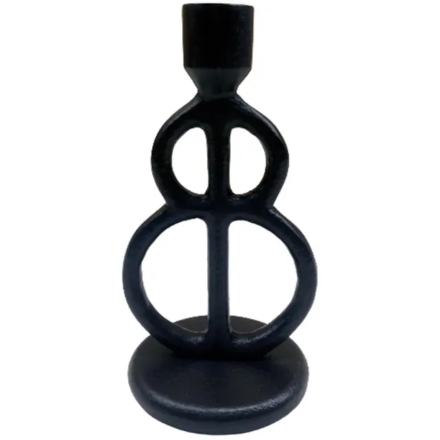 Branded by Kandelaar - Branded by - Gaia - kandelaar zwart - 14.5 cm hoog