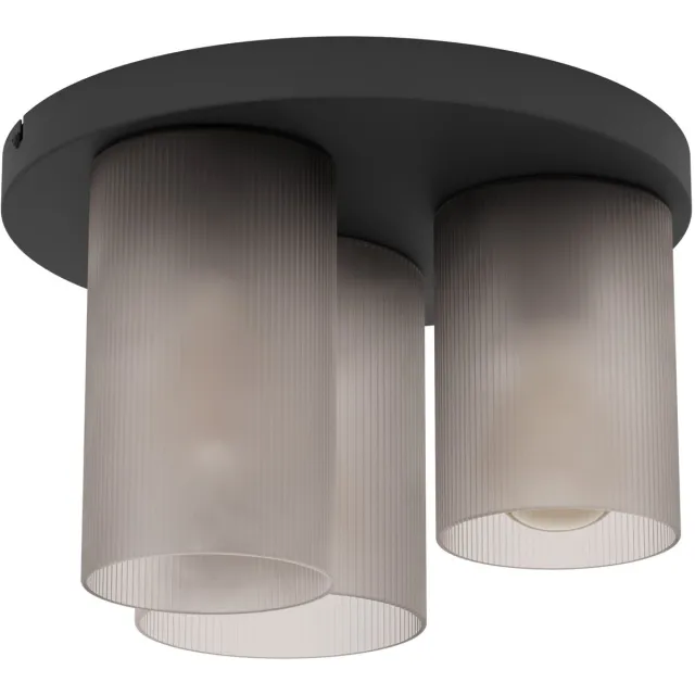 EGLO Colomera Plafondlamp - E27 - Ø 35 cm - Zwart|Mat Grijs Zwart;Grijs