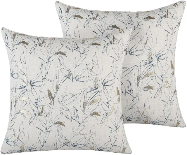 Beliani ARBOR - Sierkussen set van 2 - Beige - 45 x 45 cm - Polyester