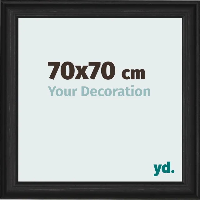 yd. Your Decoration - Fotolijst 70x70 cm - MDF - Zwart Houtnerf - Lazio