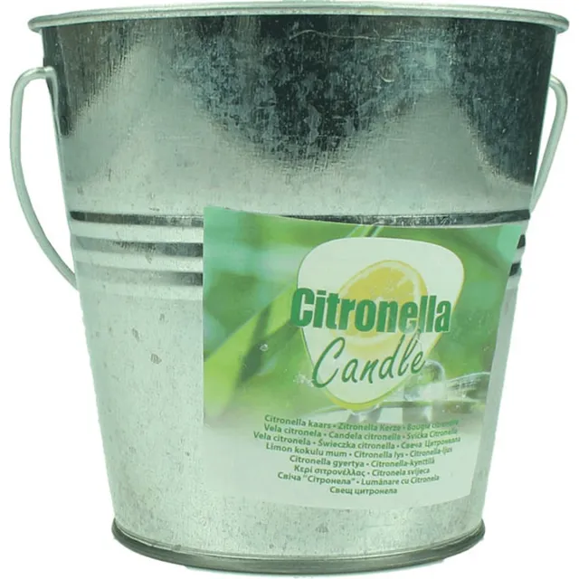 Citronella Progarden Citronellakaars in emmertje 10x10 cm aluminium