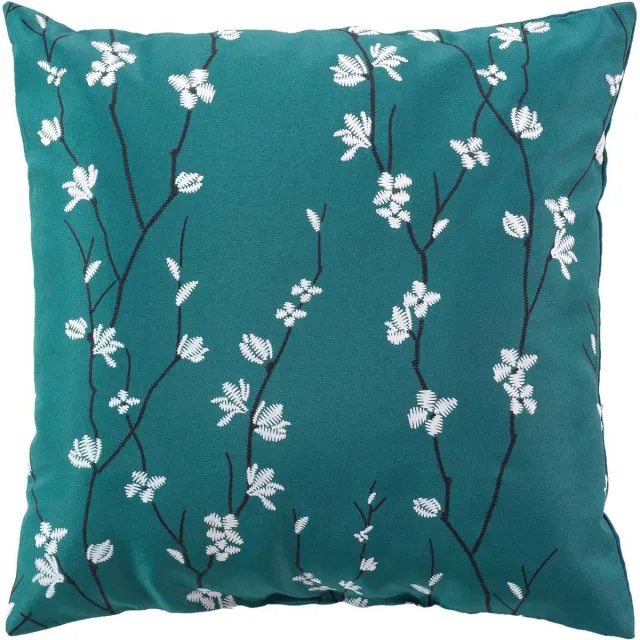 Douceur d intérieur Decoratief kussen SAKURA, kersenbloesem tak, 45 x 45 cm groente