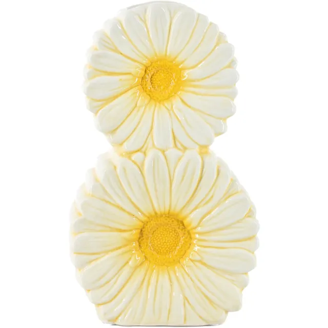 homebound by ky Aardewerk vaas Daisies Off-white