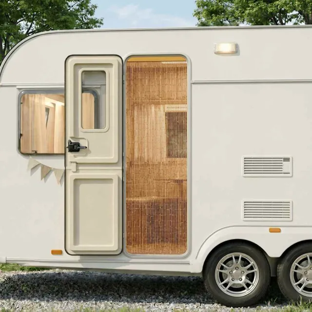 vidaXL Insectengordijn voor camper 56x185 cm bamboe bruin