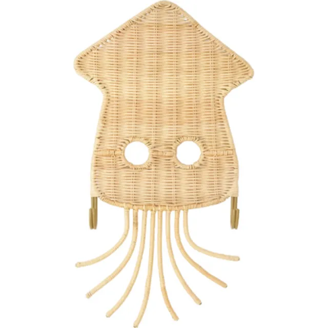 Cokos Pia de inktvis rotan wandhaak small Beige