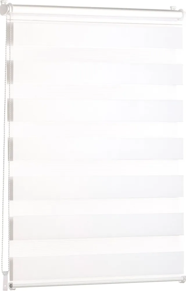 Blumtal Gestreepte Gordijnen - Transparante Rolgordijnen - Kant en Klaar - 100 x 195cm, Wit - Set van 1