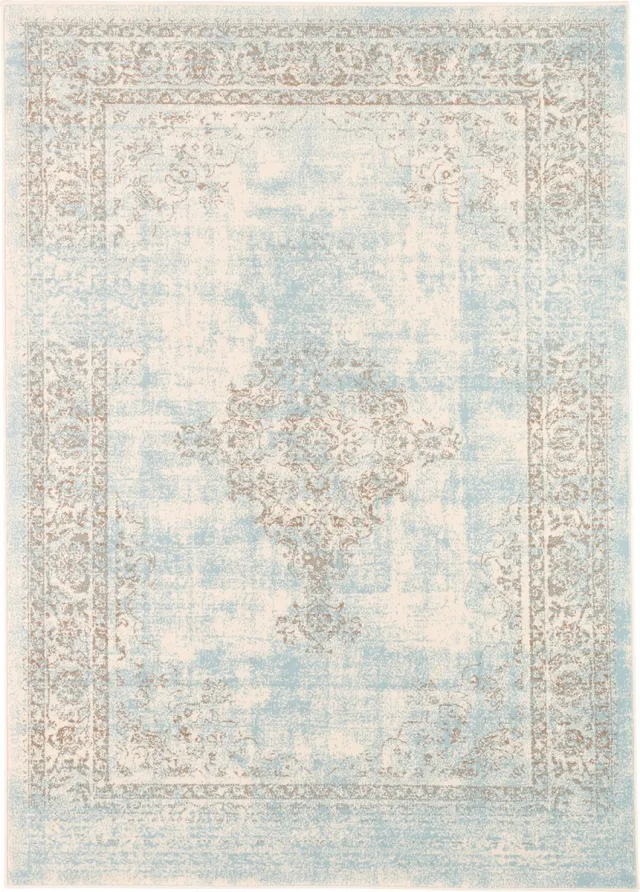 Pergamon Vloerkleed Designer Passion Vintage rand Blauw