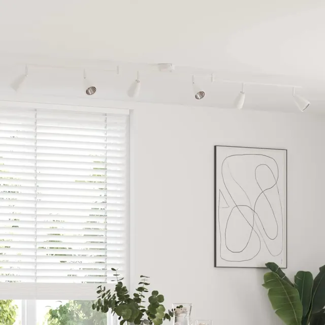 vidaXL Plafondspot met schijnwerpers Wit 176,5 x 12,5 x 13,5 cm Metaal