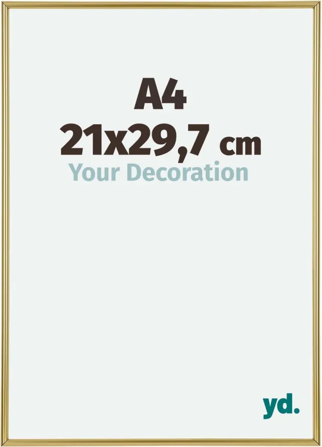 yd. Your Decoration - Fotolijst A4 21x 29,7 cm - Kunststof - Goud - Annecy