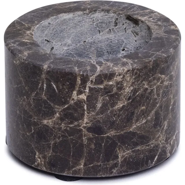 Mooisa Marmer waxinelichthouder S Ø6x4cm bruin