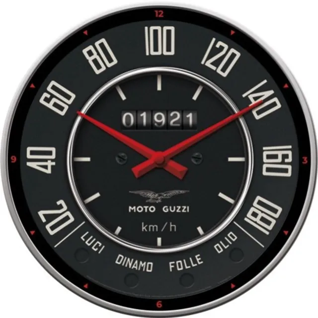 Nostalgic Art Merchandising Wandklok – Moto Guzzi Tachometer zie afbeelding