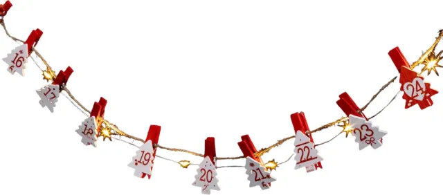 Feeric lights & Christmas Adventskalender LED, kerstbomen Rouge