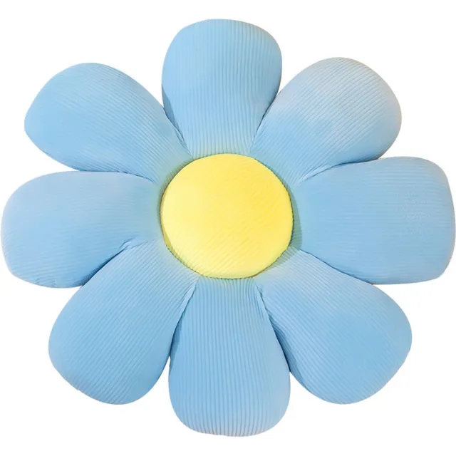 Il Bambini Bloem kussen Blauw - Bloemvormig kussen - Aesthetic kussen met bloem vorm - Kussen Bloemen - Flower Power - 40 x 40 cm