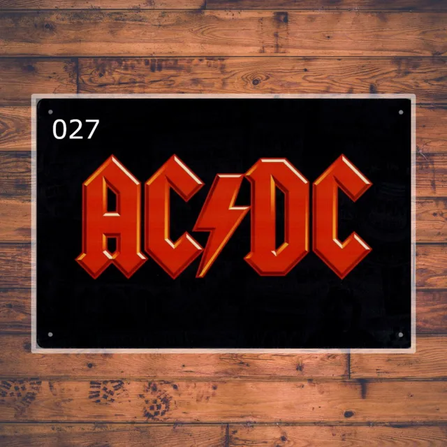 ACDC Wandbordje ACDC band Rood