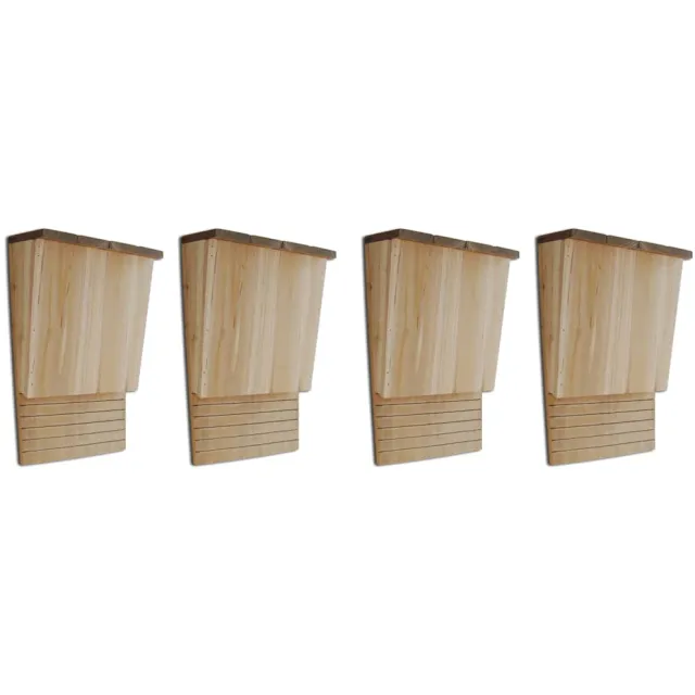 vidaXL Vleermuizenkasten 4 st 22x12x34 cm hout Bruin