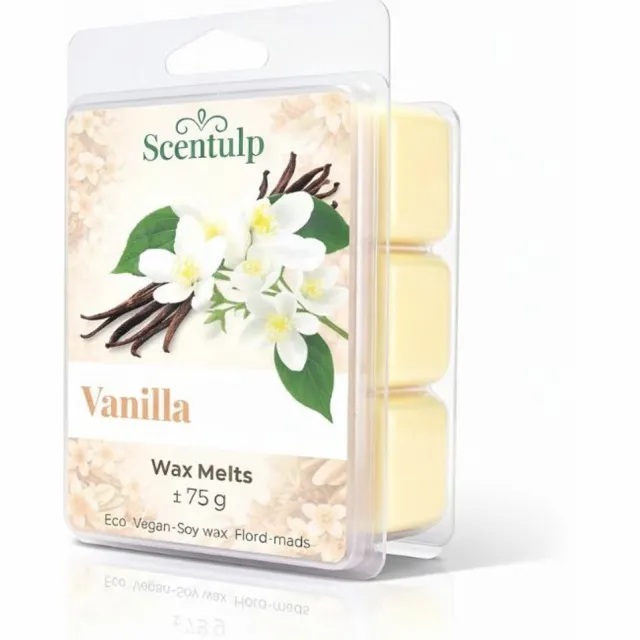 Scentulp Wax Melts Vanille – Warme Geur – Vegan Sojawax - kubusvormig Diverse kleuren