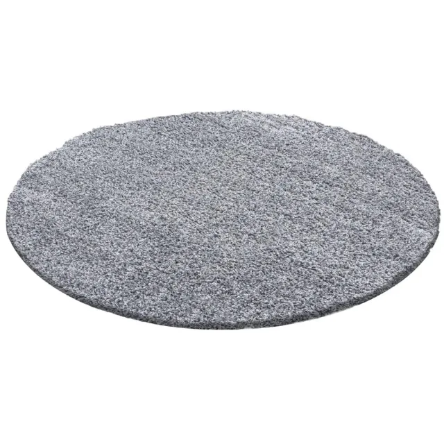 Dutch XXL Rond Hoogpolig Vloerkleed | Tapijt | Shaggy | Life | Uni | Lichtgrijs | 80x80 cm