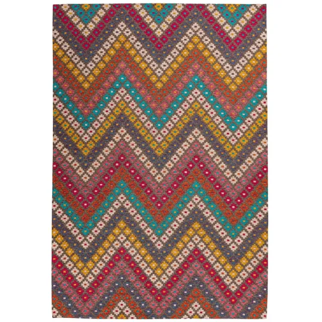 Dutch XXL Retro Vloerkleed | Tapijt | Primavera | Zigzag | Multikleur