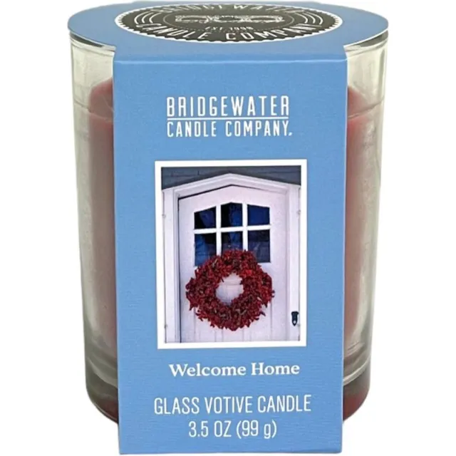 Bridgewater Candle Glass Votive Welcome Home eood