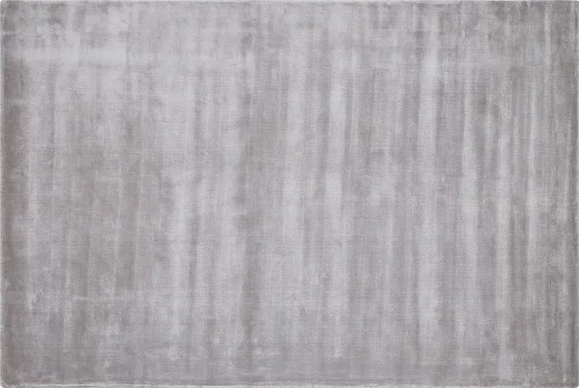 Beliani GESI - Laagpolig vloerkleed - Lichtgrijs - 140 x 200 cm - Viscose