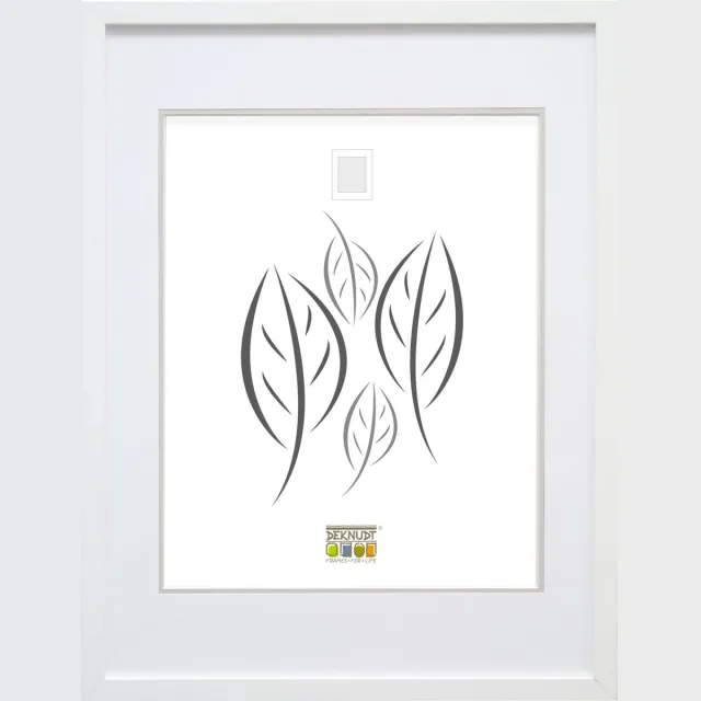 Deknudt Frames fotolijst S43AK1 P1 - wit met passe-partout - 30x40 cm