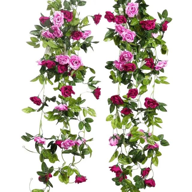 Unyqoos ® Decoratieve Bloemenslinger van Levensechte Kunstrozen voor Binnen en Buiten Decoratie
