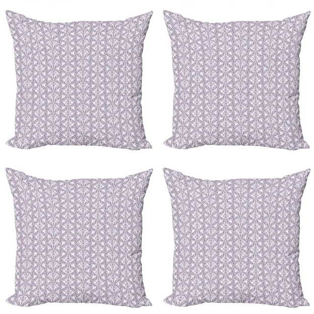 ABAKUHAUS Victoriaans Kussenhoes – Barok Bloemenwirbel – 4x45 cm Violet