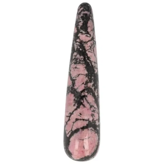 Ruben Robijn Rhodoniet massage griffel 7,5 cm Roze / zwart
