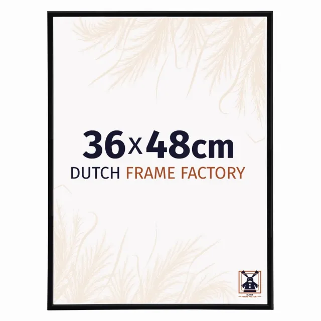 Dutch Frame Factory Fotolijst 36x48 cm - Kunststof - Zwart Hoogglans - Angers