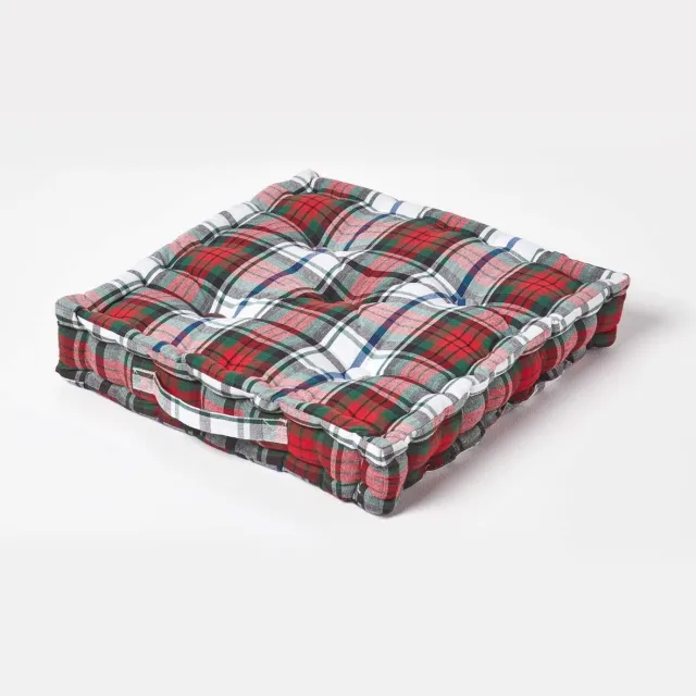Ibenzoa Comfortabel en Stijlvol Geruit Zitkussen voor Stoel en Vloer 50x50 cm Kleurjik