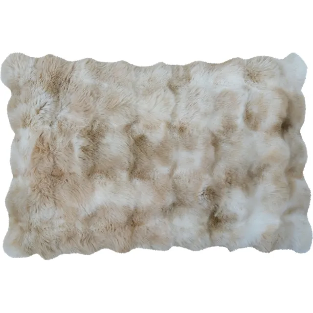 Mars & More Kussen teddy bubble - sierkussen beige - 40 x 60 cm Bruin