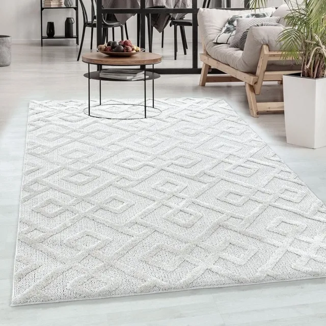 flycarpets Sofia Vloerkleed Modern - Crème - Laagpolig Tapijt Woonkamer - 120x170 cm