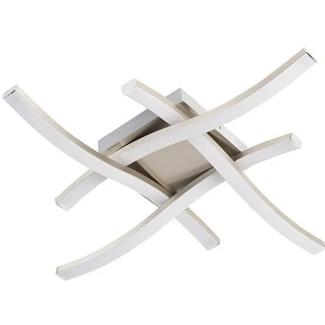 RL LIVE YOUR LIGHT REALITY ROUTE - Plafondlamp - Nikkel mat - incl. 4x SMD 5 W - Extern dimbaar - Ext. dimbaar met fase-afsnijdingsdimmer