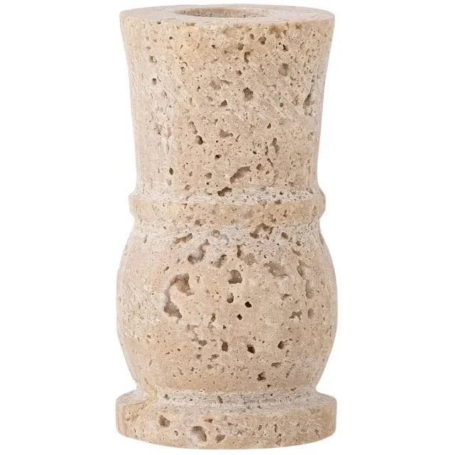 Bloomingville Kandelaar travertin nature Ilise 10cm [gid://shopify/Metaobject/297300001103]