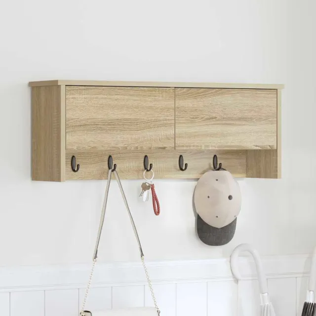 vidaXL Wandgemonteerde kapstok Sonoma Eiken 80 x 20 x 30 cm Beige