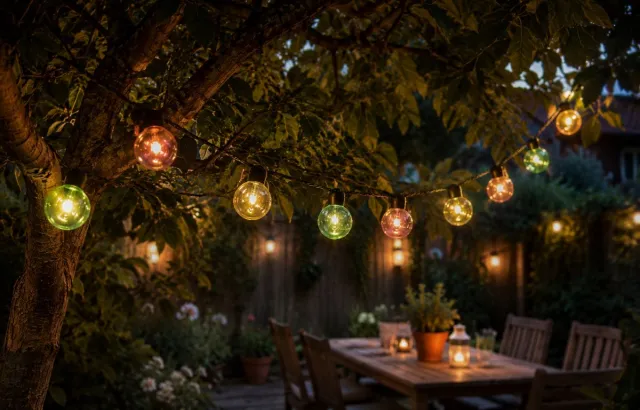 Anna's Collection CBD Lichtsnoer buiten - Tuinverlichting - Partyverlichting - Lampjes slinger - Lichtslinger - Feestverlichting - Partylights - 20 LED Bollen - 10 meter