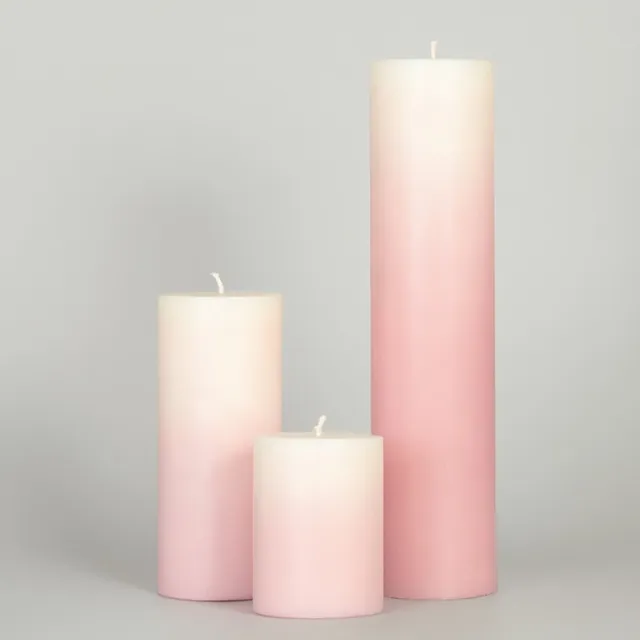 Good To Give Palm Wax Kaarsen – Set van 3 – Handgemaakt & Fair Trade - Roze